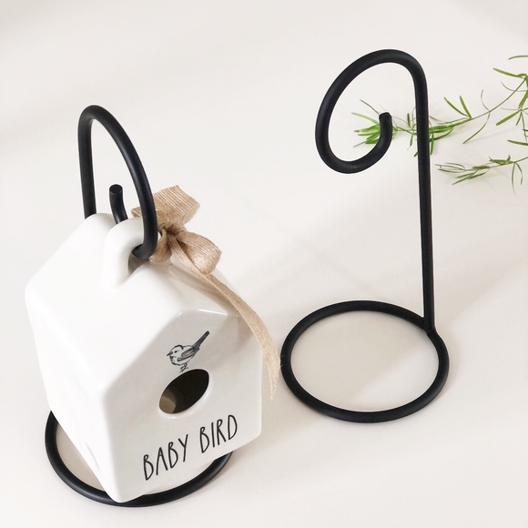 Rae Dunn Inspired Mini Metal Birdhouse Stand - Picture 2 of 7